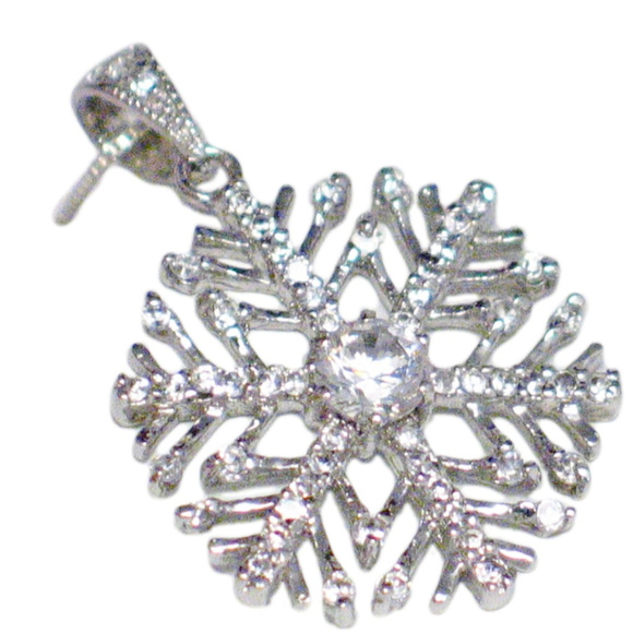 Snowflake | Sterling Silver Necklace Pendant Set - Picture 1 of 1